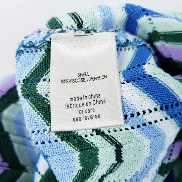 *Last Chance* NWOT Torn by Ronnie Kobo Chevron Knit Skirt Retro - Picture 7 of 7